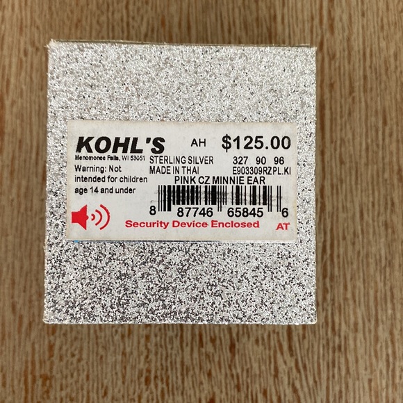 Pink CZ Minnie Mouse Earrings - Picture 5 of 6